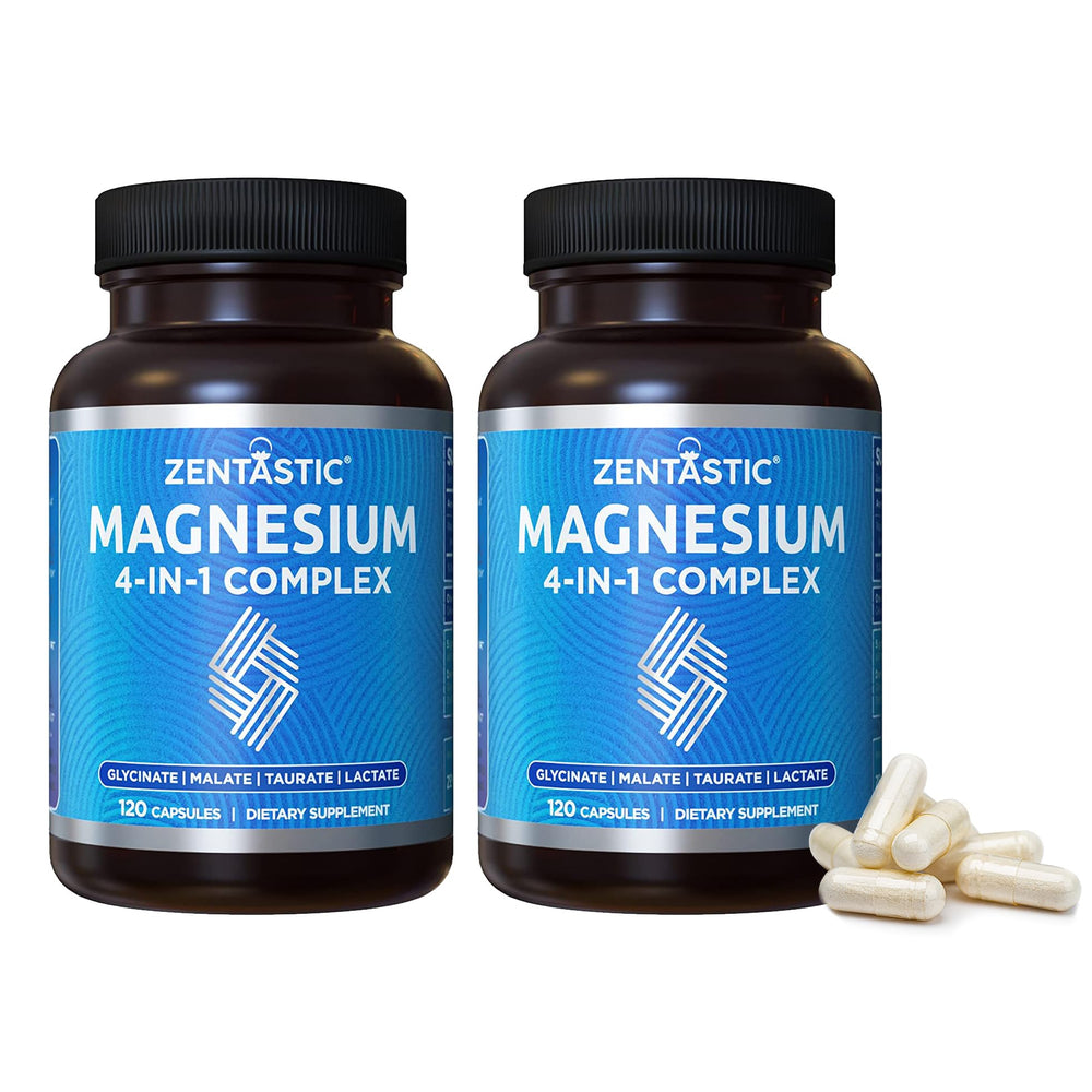 Zentastic Magnesium Complex bottle pour highlights easy daily dosing and high absorption