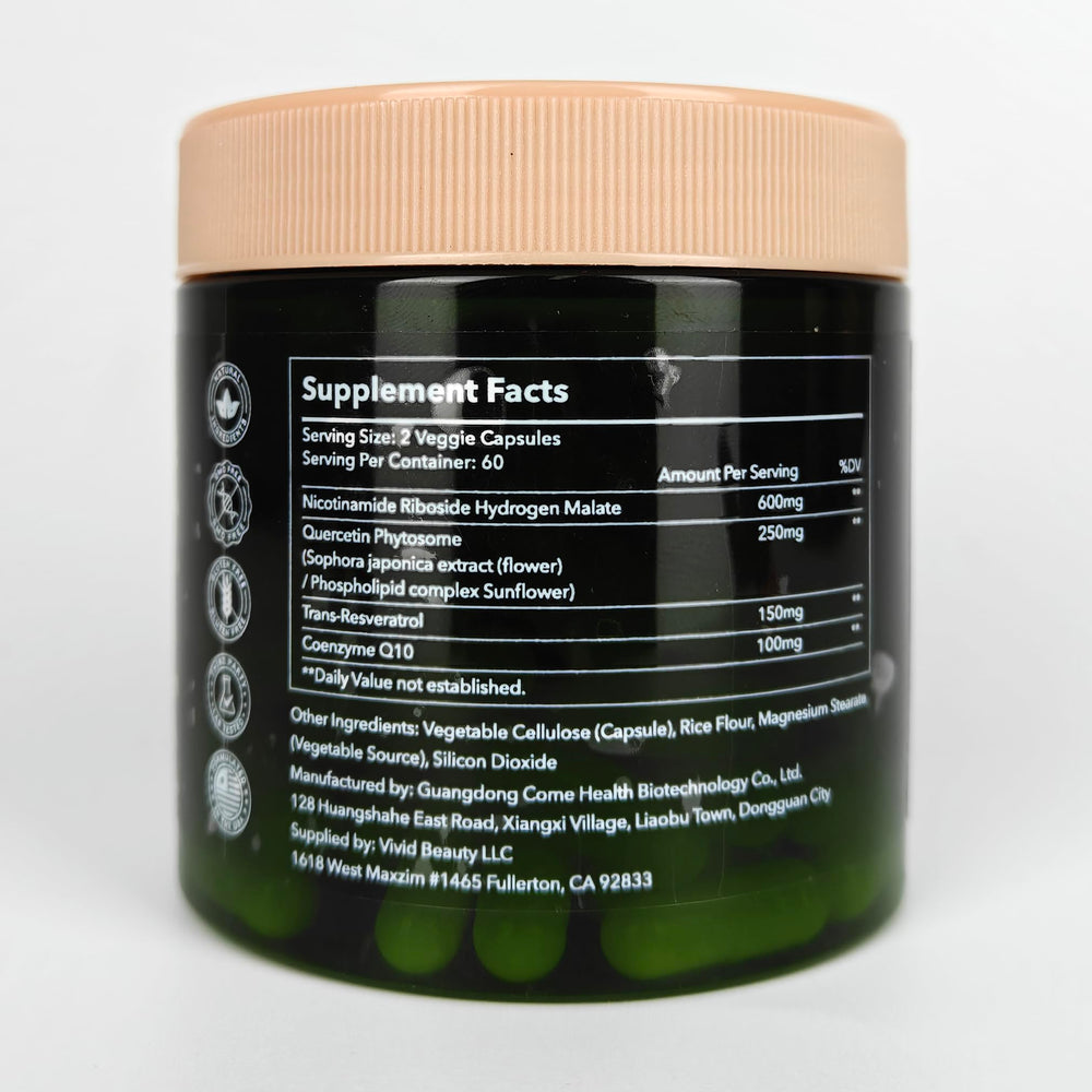 ZenUP NAD+ capsules closeup highlighting compact daily dose