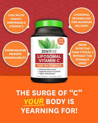 Zenwise Health Vitamin C label detail emphasizes clean, non-GMO formulation.