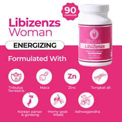 ZENZSUAL Libizenzs capsules for easy daily plant-based wellness.