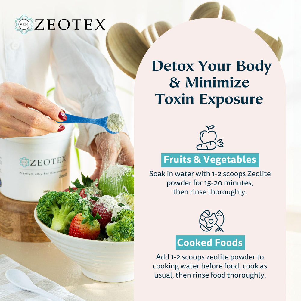 DIY skincare mask using Zeotex powder for gentle cleansing.