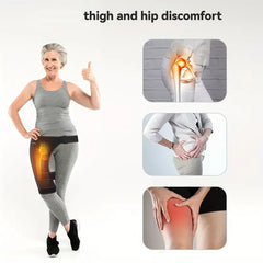 Zereddd hip heating pad showing three heat modes for customizable comfort