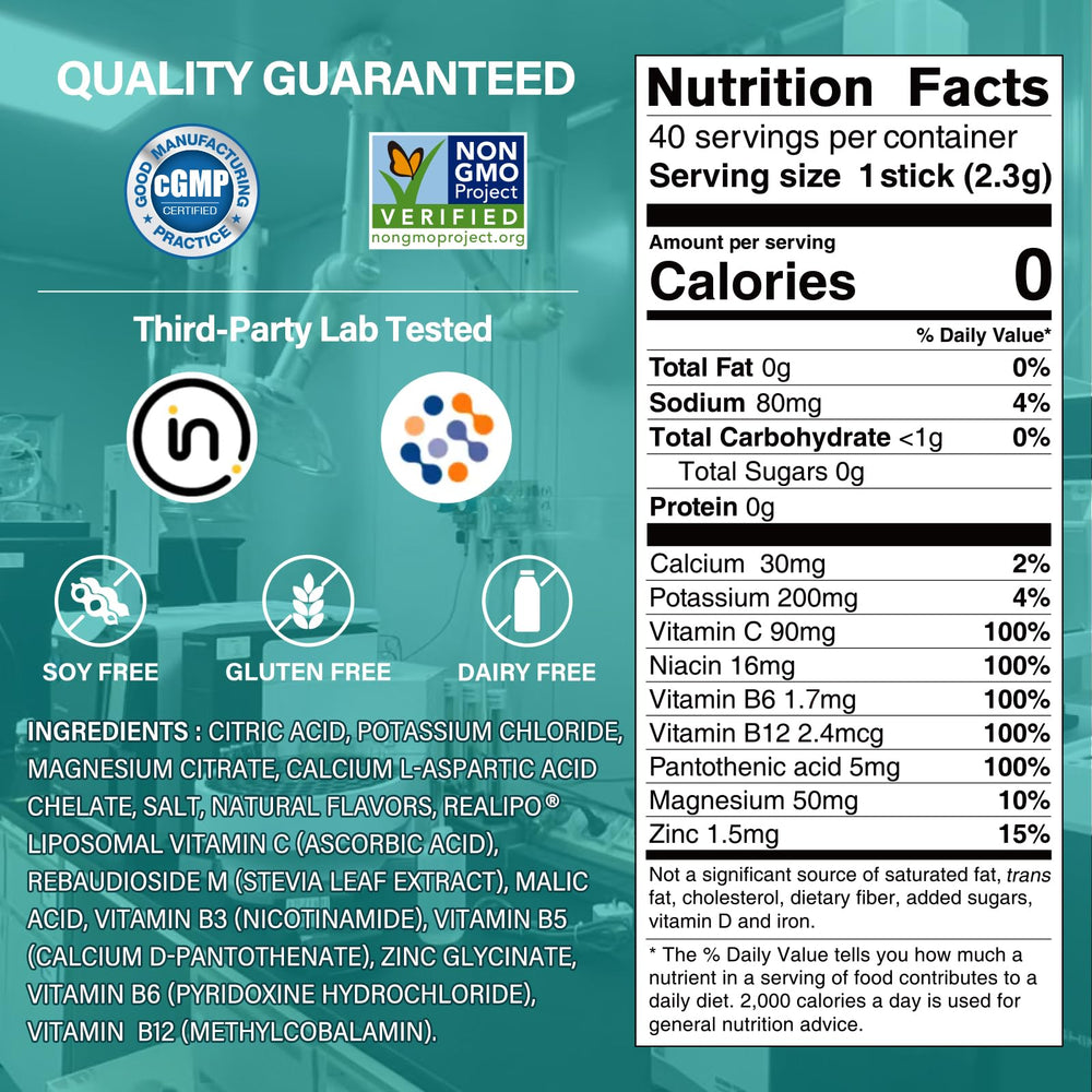 ZestLytes on-the-go bag demonstrates quick electrolyte mix anywhere.