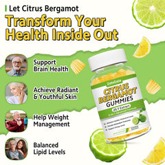 Zetelixia Citrus Bergamot Gummies lemon slices image, refreshing daily flavor idea.