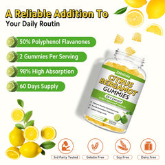 Zetelixia Citrus Bergamot Gummies packaging side with GMP quality note.
