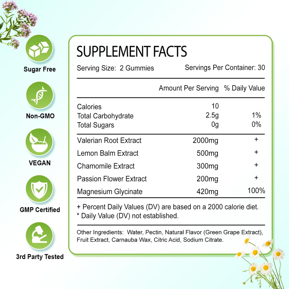 Zetelixia valerian root gummies two-bottle set showcases two-month routine.