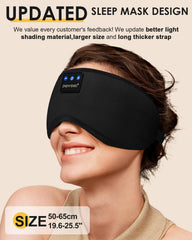 ZHENYEMEI Sleep Headphones built-in speakers behind the mask for clear audio.