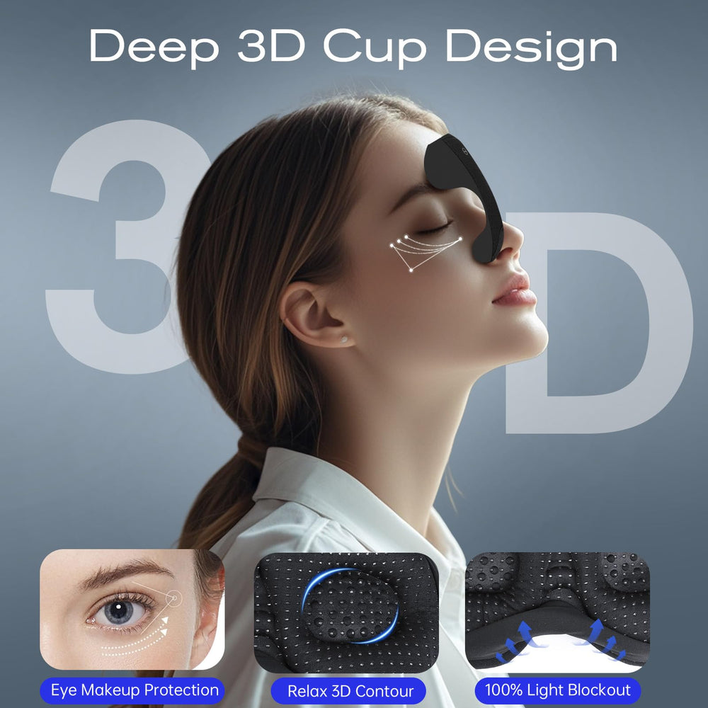 ZHENYEMEI sleep mask with wireless headphones for tangle-free audio