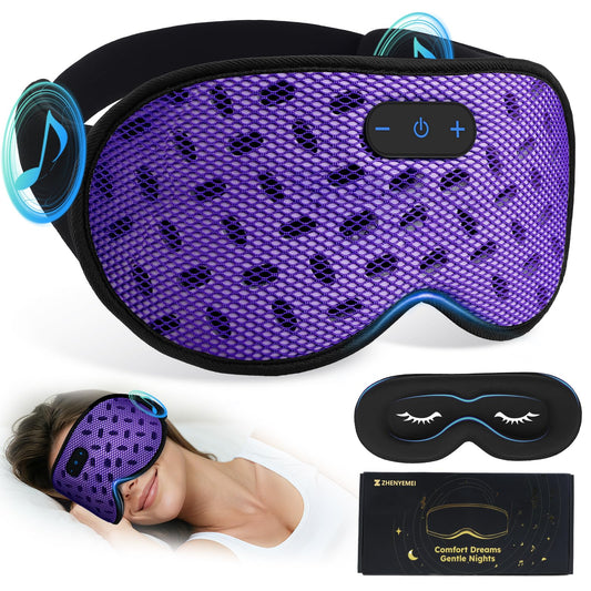 ZHENYEMEI Sleep Mask 3D Contour for zero pressure eye comfort.