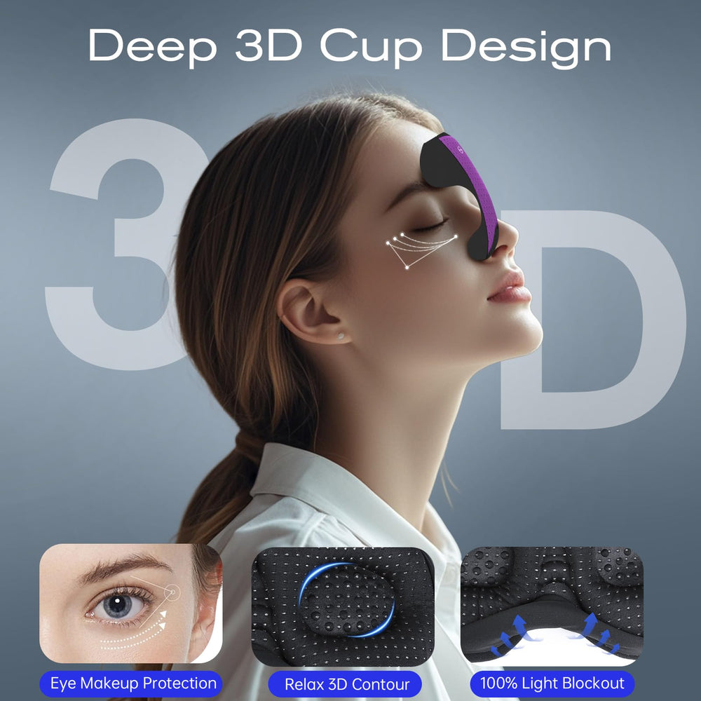 ZHENYEMEI sleep mask with built in headphones for seamless listening