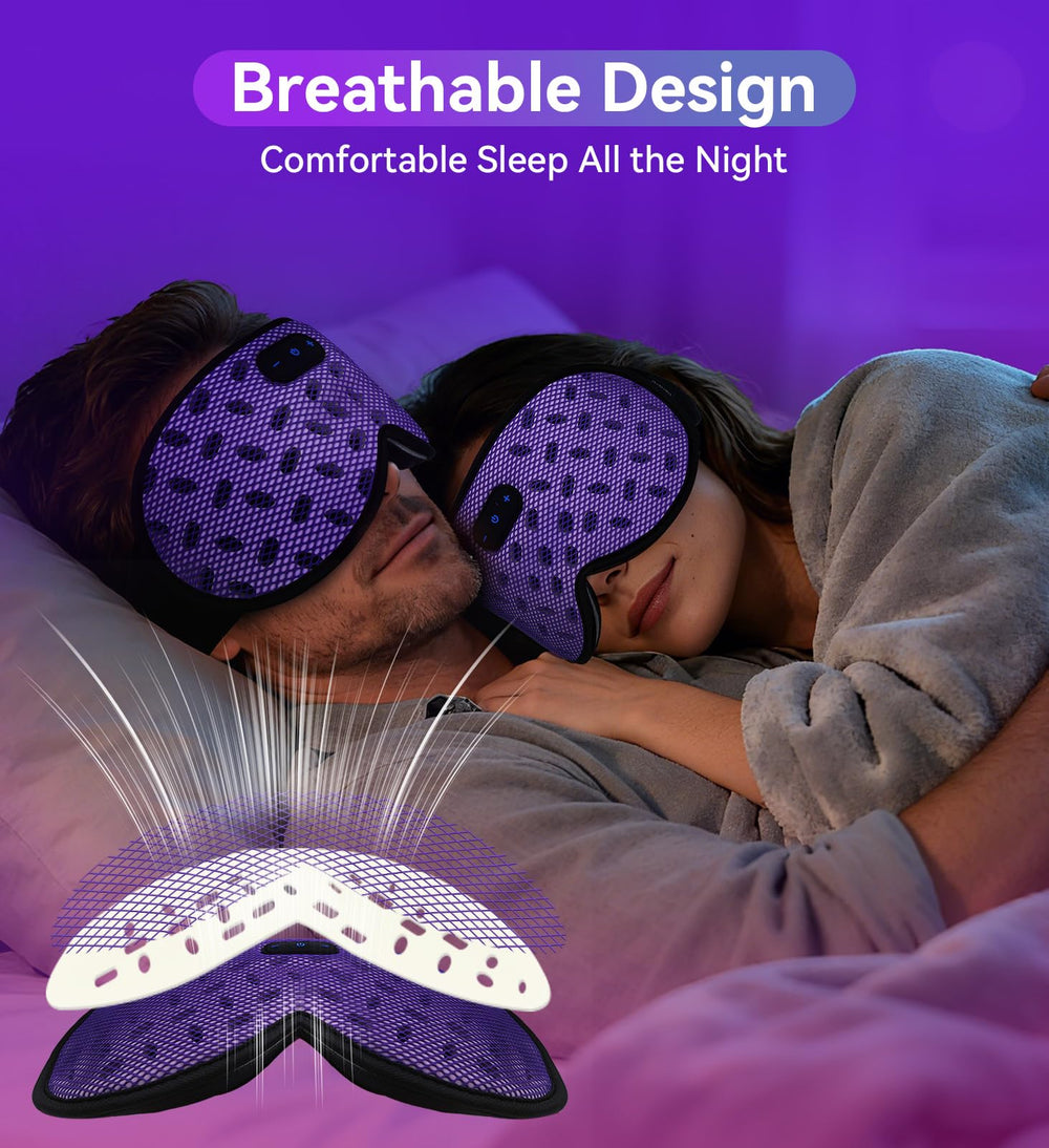 ZHENYEMEI Sleep Mask 3D Zero Pressure protects eyes and lashes.
