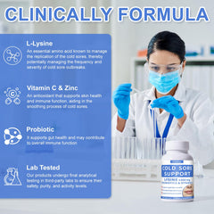Zhizaiql Lysine Cold Sore digestive health benefits illustrated.