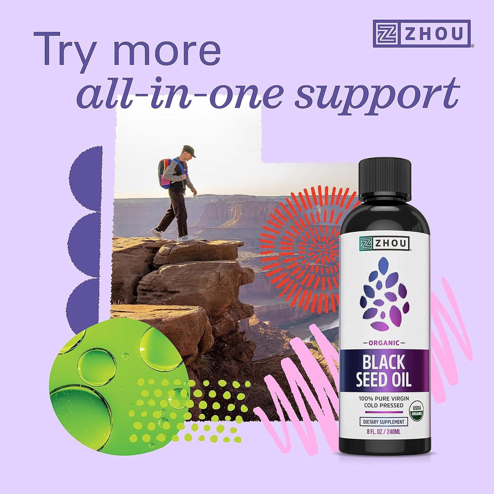 ZHOU Black Seed Oil Capsules daily use supports hair and skin