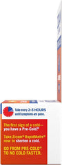 Zicam RapidMelts Citrus on-the-go use image suggests quick symptom support