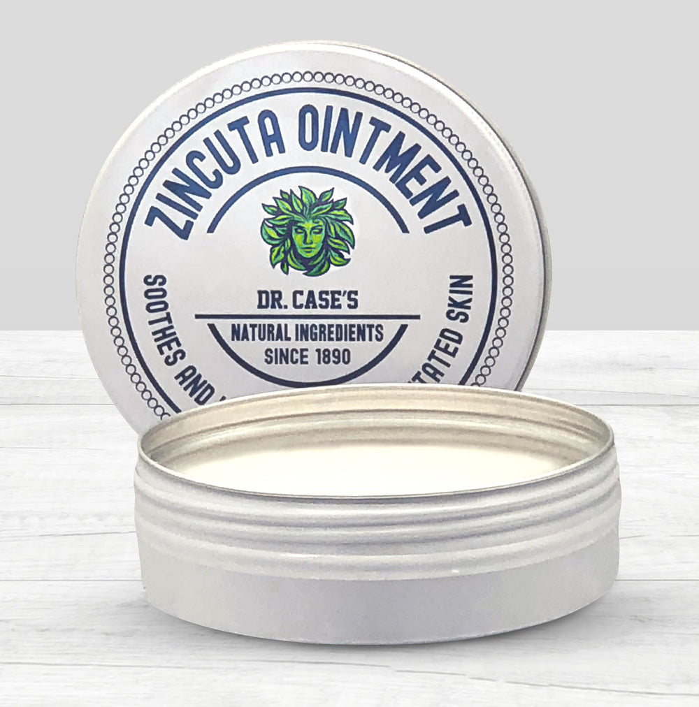 Zincuta Healing Ointment texture close-up showing smooth, rich balm for dry skin.
