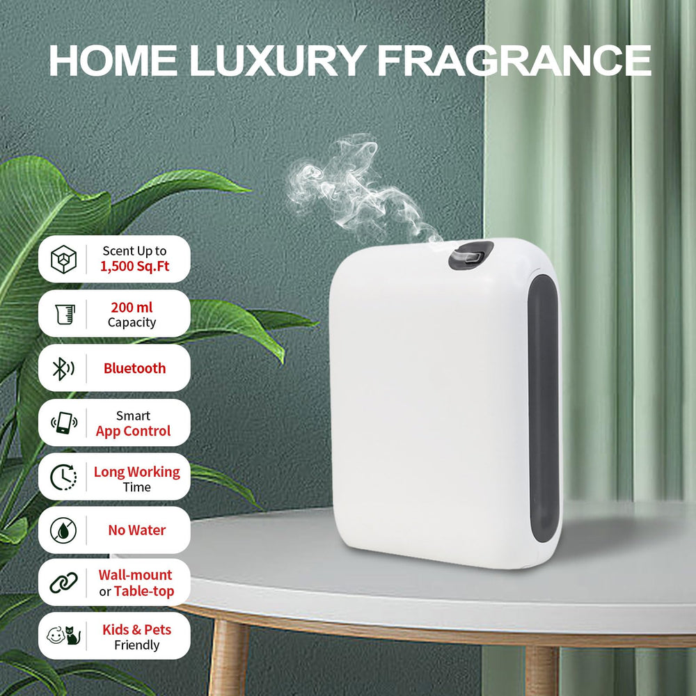 Zinyeme Scent Air Machine side view with compact sleek profile