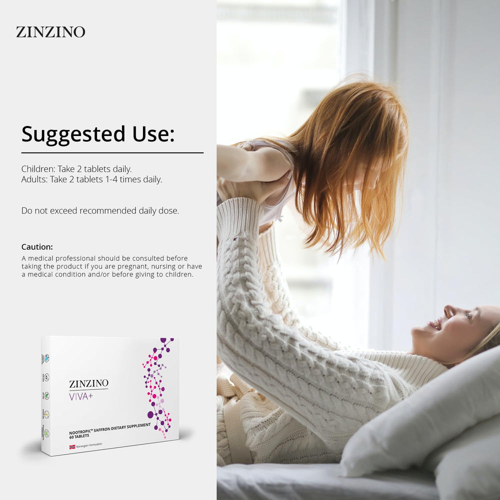 ZINZINO Viva+ boxed packaging on shelf with clear labeling