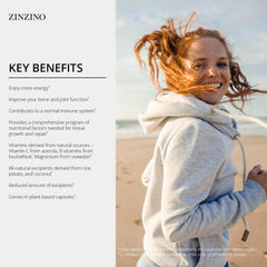 Zinzino Xtend+ vegan capsules on a light background indicating plant-based nutrition