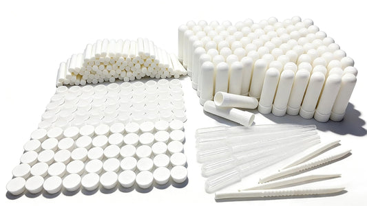 ZIOJOVK blank nasal inhaler tubes kit ready for on-the-go aromatherapy