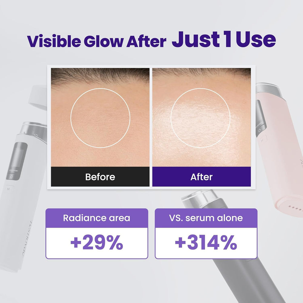 Ergonomic design of ZIOSTAND Resnovae Core Impact Beauty Massager for comfort.