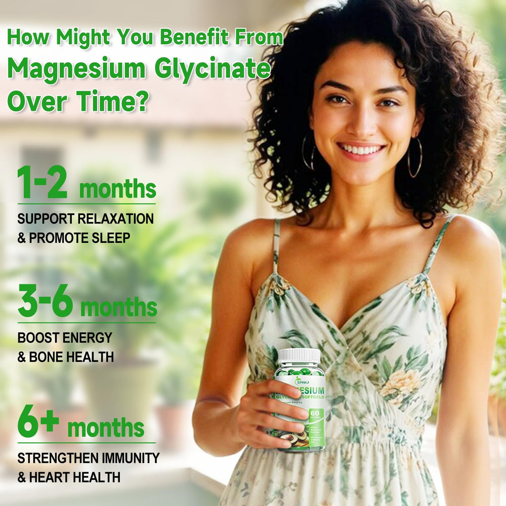 ZIPINKJ Magnesium Glycinate Softgels 2-pack outer box, value and convenience