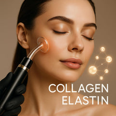 Gentle exfoliation implied by olive oil in the Collastin routine.