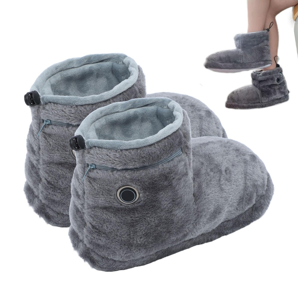 ZJchao heated boots, outer-angle view, five-level warmth for cozy indoor comfort