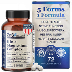 ZnS Health 5-in-1 magnesium bottle cap close-up for easy daily use.