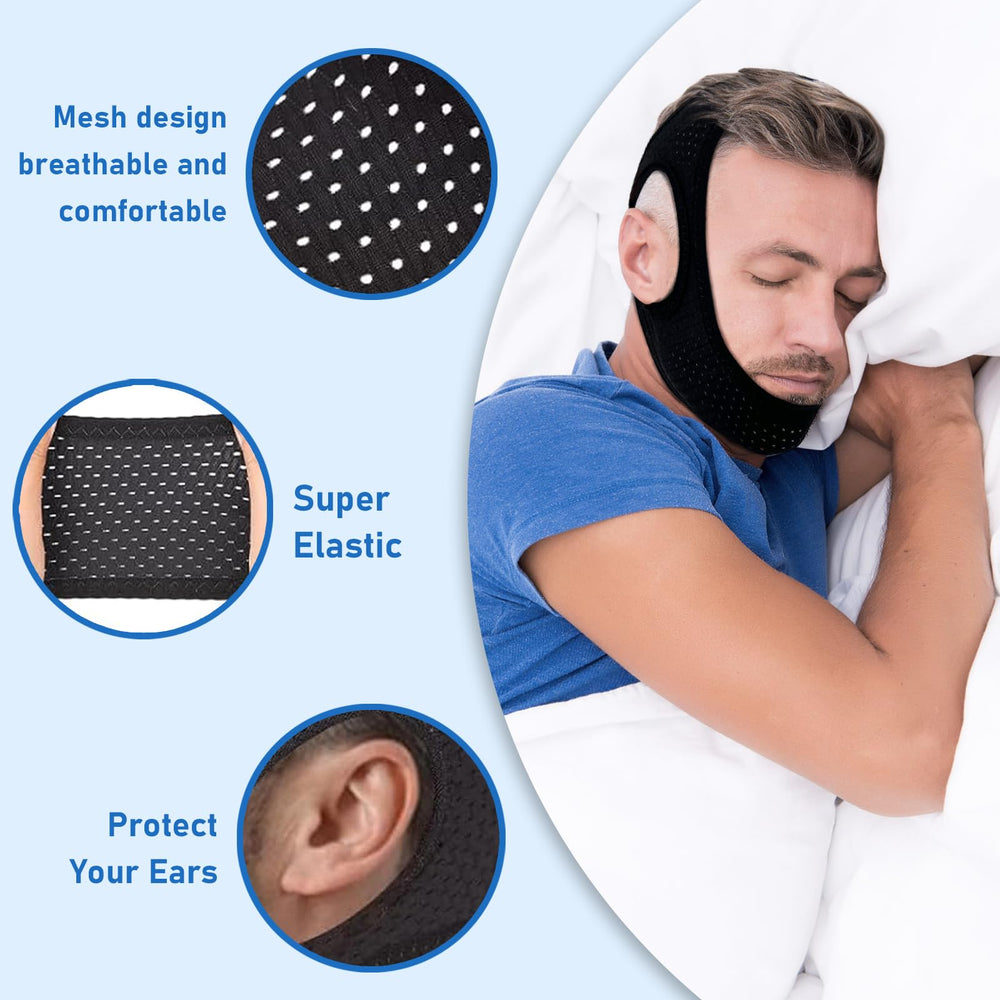Znvyxhom chin strap side view demonstrates four-sided support for stability