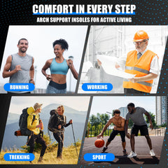 ZOEHERO 10-sizes no-trim insoles for easy fitting.