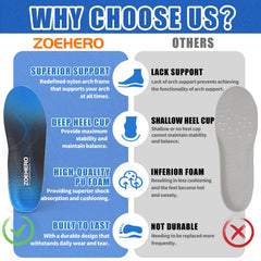 ZOEHERO stand-all-day comfort for work or hiking.