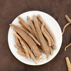 Zokiva Ashwagandha Tea dried roots showcase natural root material and nutrient-rich profile.