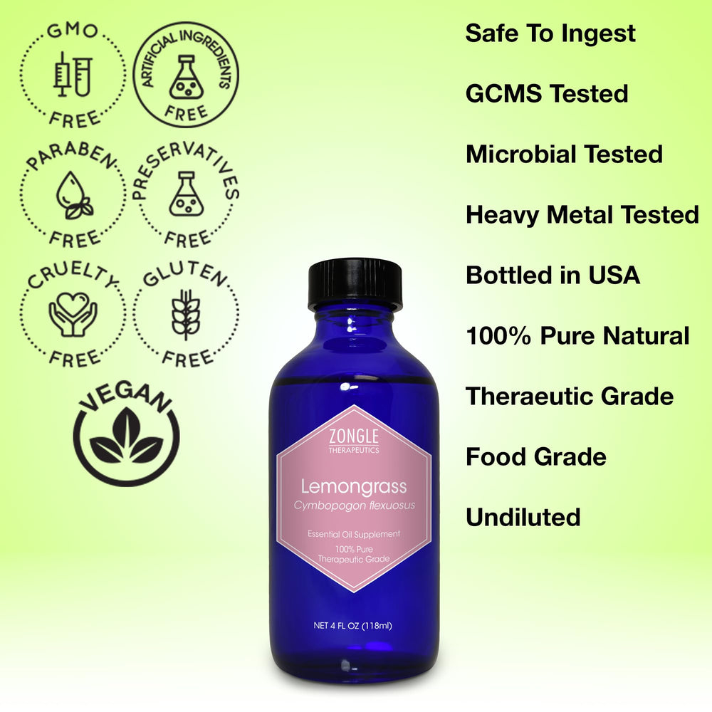 Zongle Therapeutics lemongrass oil diffuser ready aroma for diffusion.