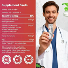 Zoone NAD liquid pour shot illustrating fast absorption for busy mornings