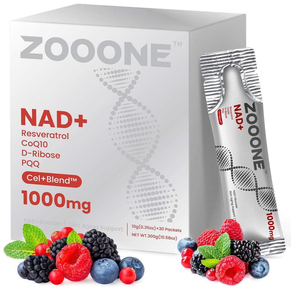 Zooone NAD liquid bottle for daily energy support.