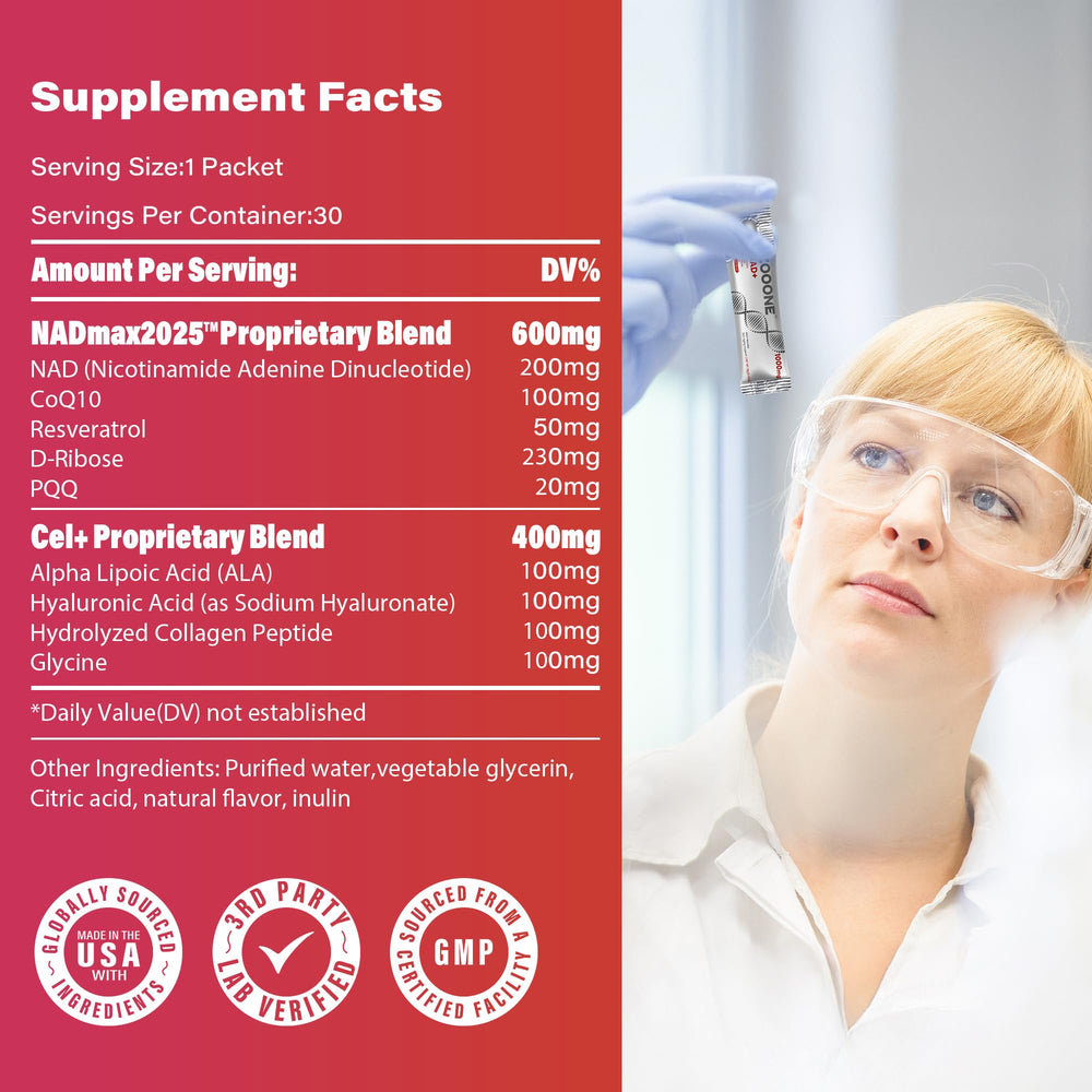 Zooone NAD1000 pre-measured sachets designed for convenient daily use