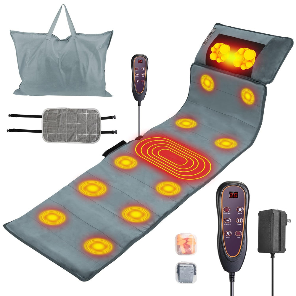 Zorpupoa full-body massage mat with heat for comprehensive relaxation