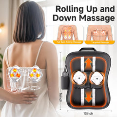 Zorynae massager heat settings highlighting lumbar warmth for cozy sessions