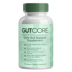 Zotreval GutCore daily bottle showing gentle, everyday digestive support.