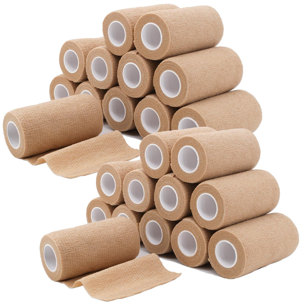 ZOVAREGE 24 roll self adhesive bandage wrap for quick 4 inch wraps on the go