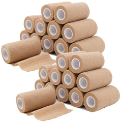 ZOVAREGE 24 roll self adhesive bandage wrap for quick 4 inch wraps on the go