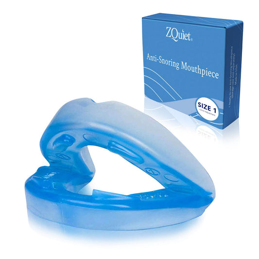 ZQuiet Comfort Size #1 mouthpiece on nightstand ready to use