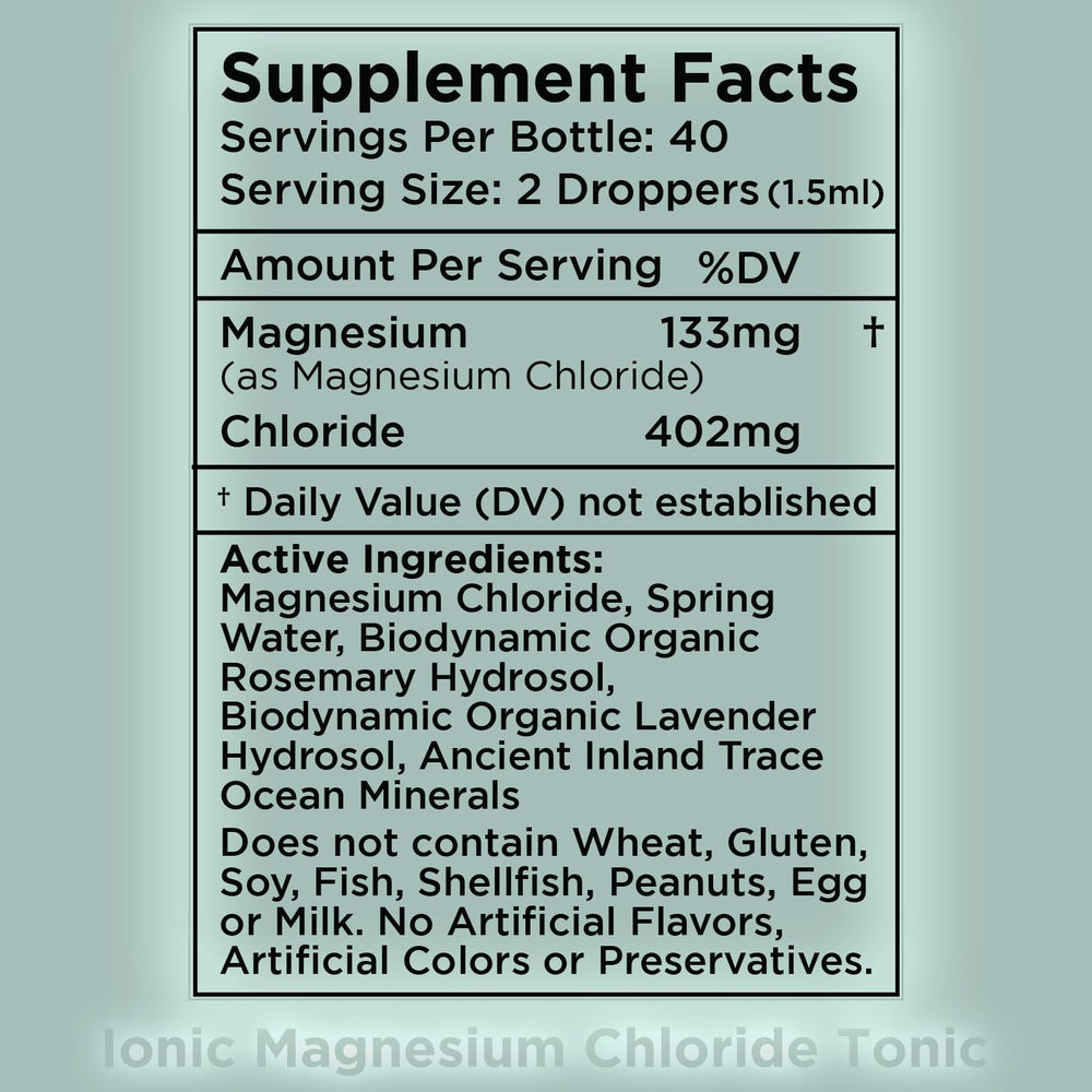 Zuma Nutrition Ionic Magnesium Liquid Tonic recyclable packaging supports eco friendly travel.