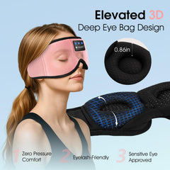 Worn on the side, ZUMUSEN mask showcases secure, cozy fit for side sleepers