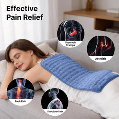 ZUODUN Blue Heating Pad auto shut-off ensures safe, energy-efficient use