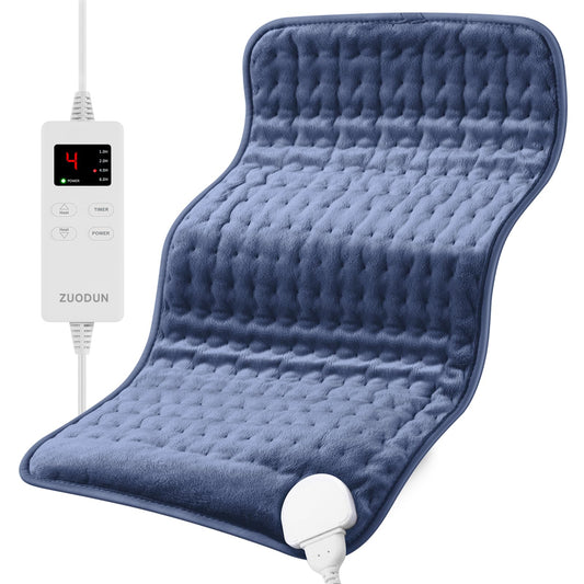 ZUODUN heating pad on back providing soothing warmth for muscle comfort.