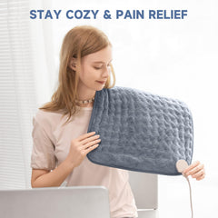 ZUODUN heating pad showing moist and dry heat options for deep warmth