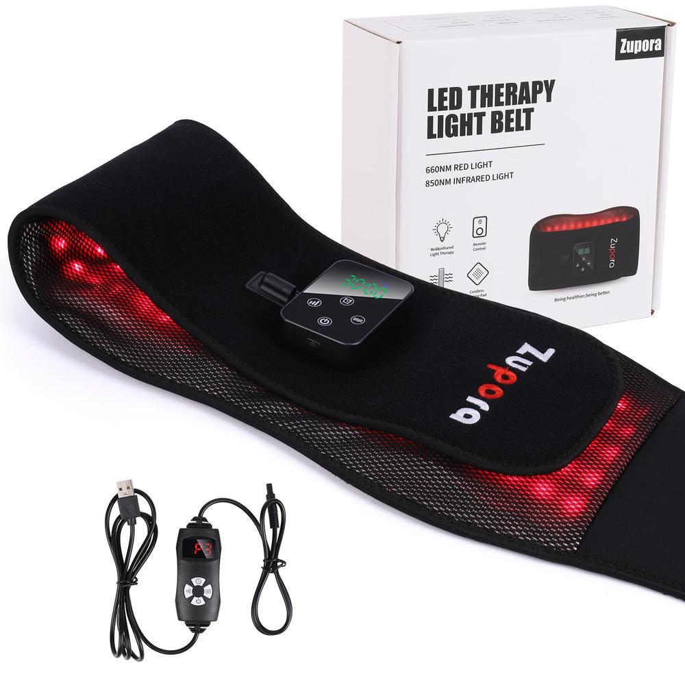 Zupora belt large LED control panel for easy, intuitive use