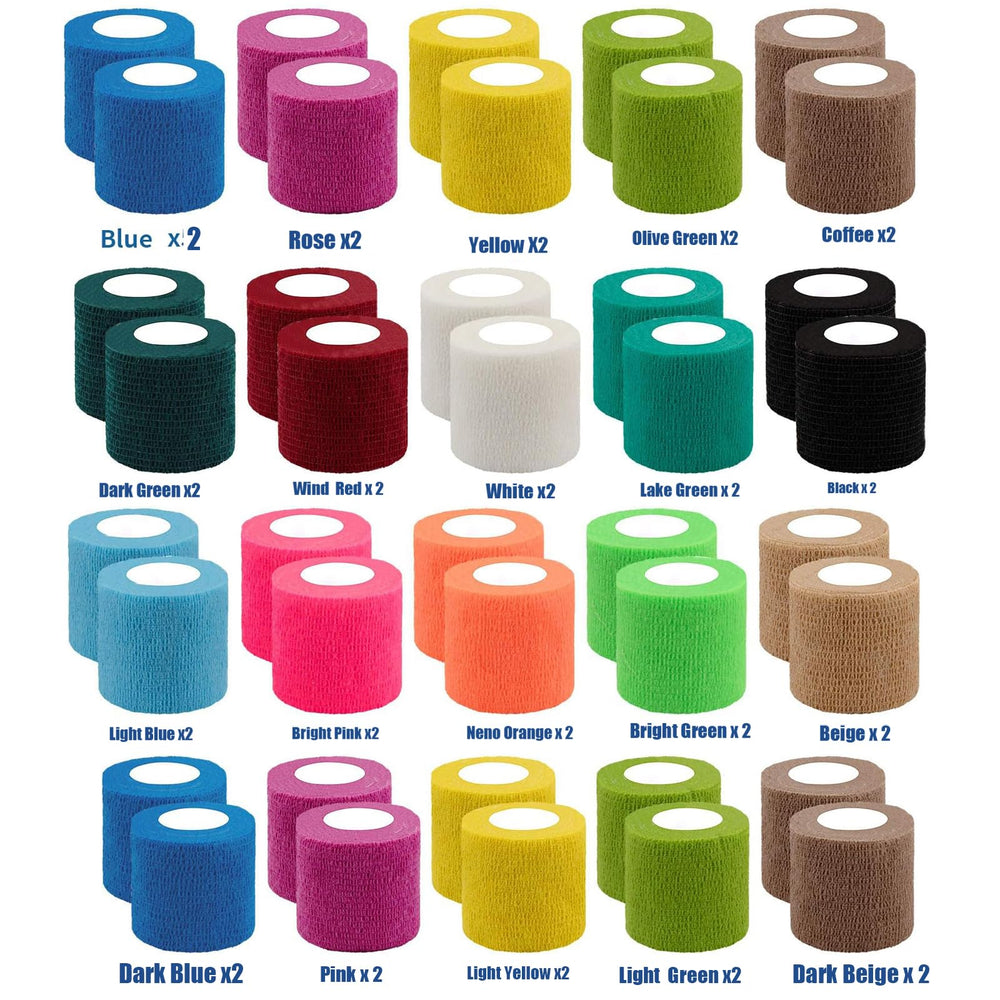 Zwealthygift 2-inch color wrap rolls enable quick, adjustable support.