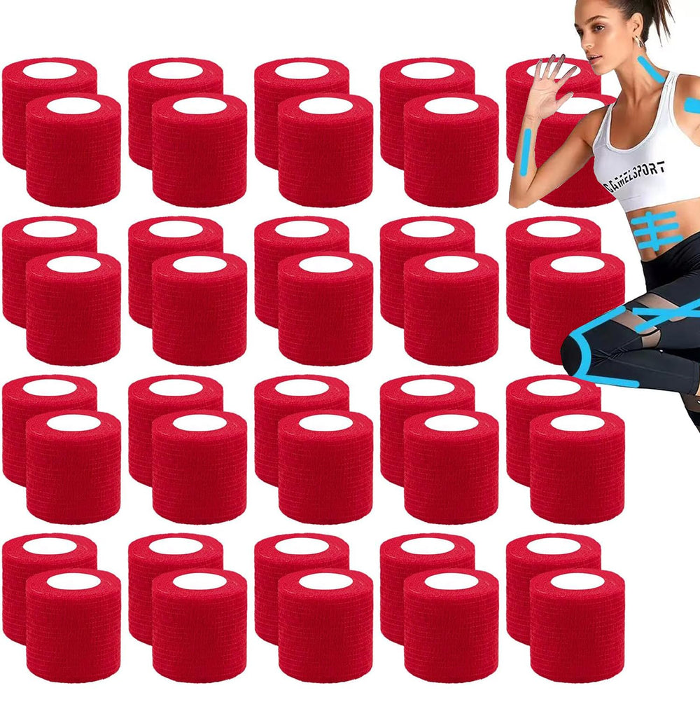 Zwealthygift BandageWrap 40-pack 2in 5yd rolls offer secure self-adhesive wraps.